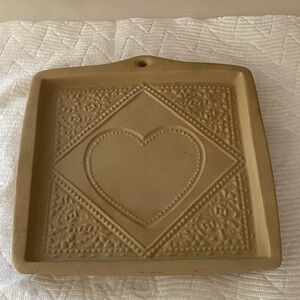 Tan Heart Design  cookie mold by brown bag cookie artStone